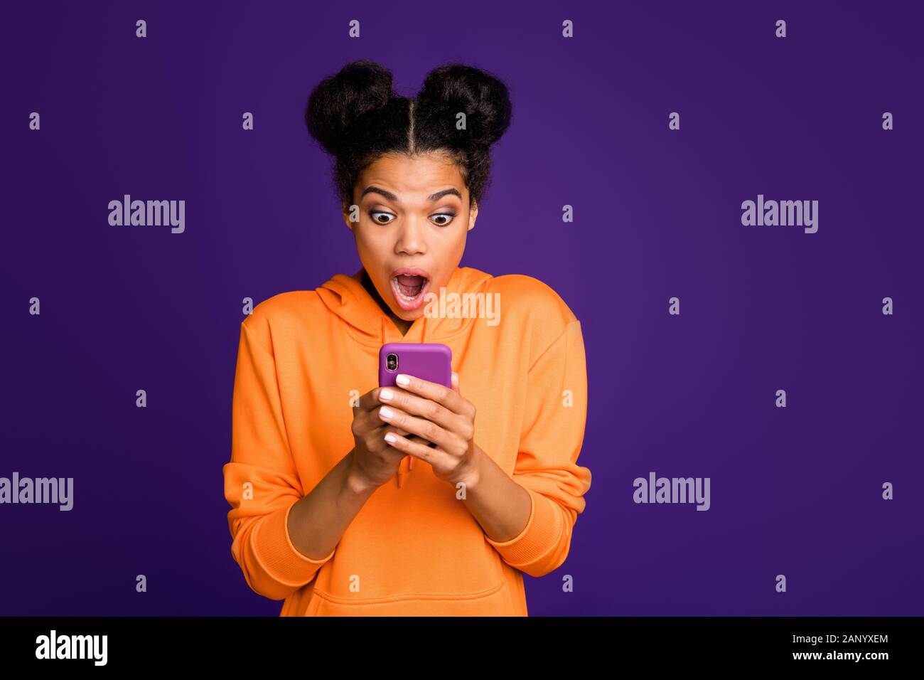 Photo Of Mixed Race Casual Crazy Woman In Stupor Because Of