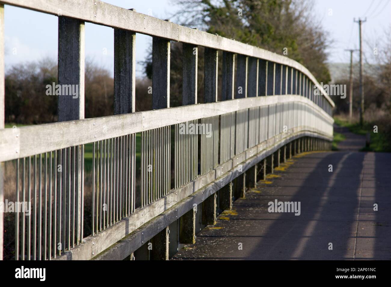 Wooden Footbridge Stock Photo