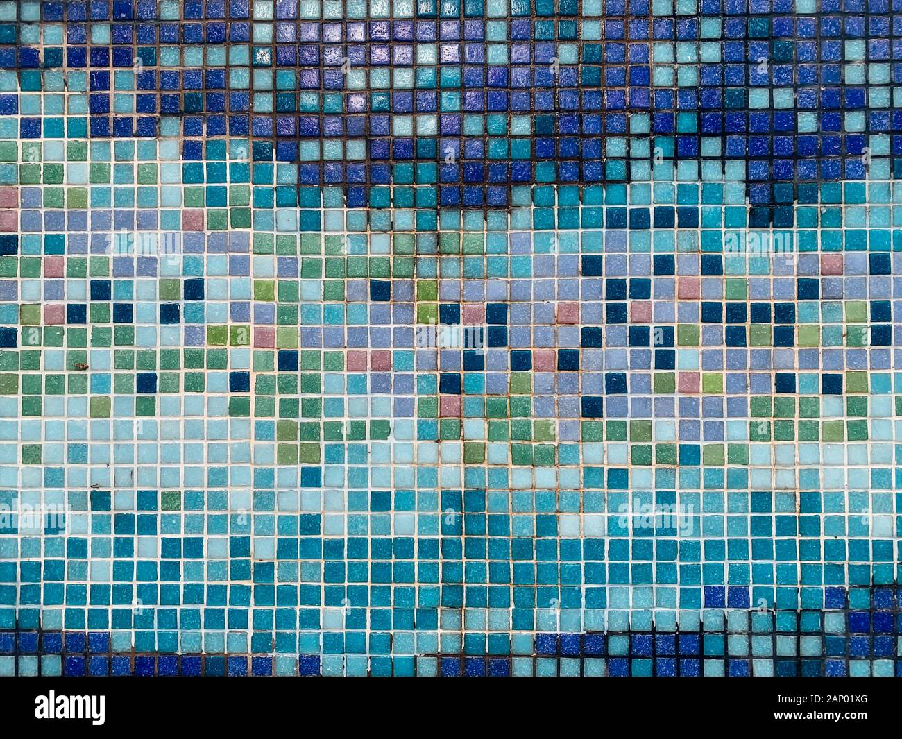 multicolored blue tile blue texture background structure Stock Photo