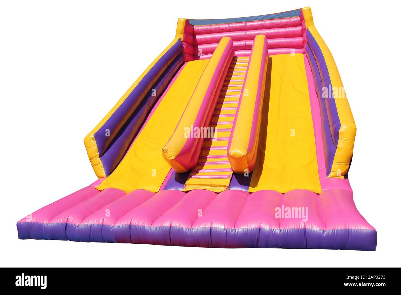 Childrens Inflatable Bouncy Castle Slides with Steps Stock Photo Alamy