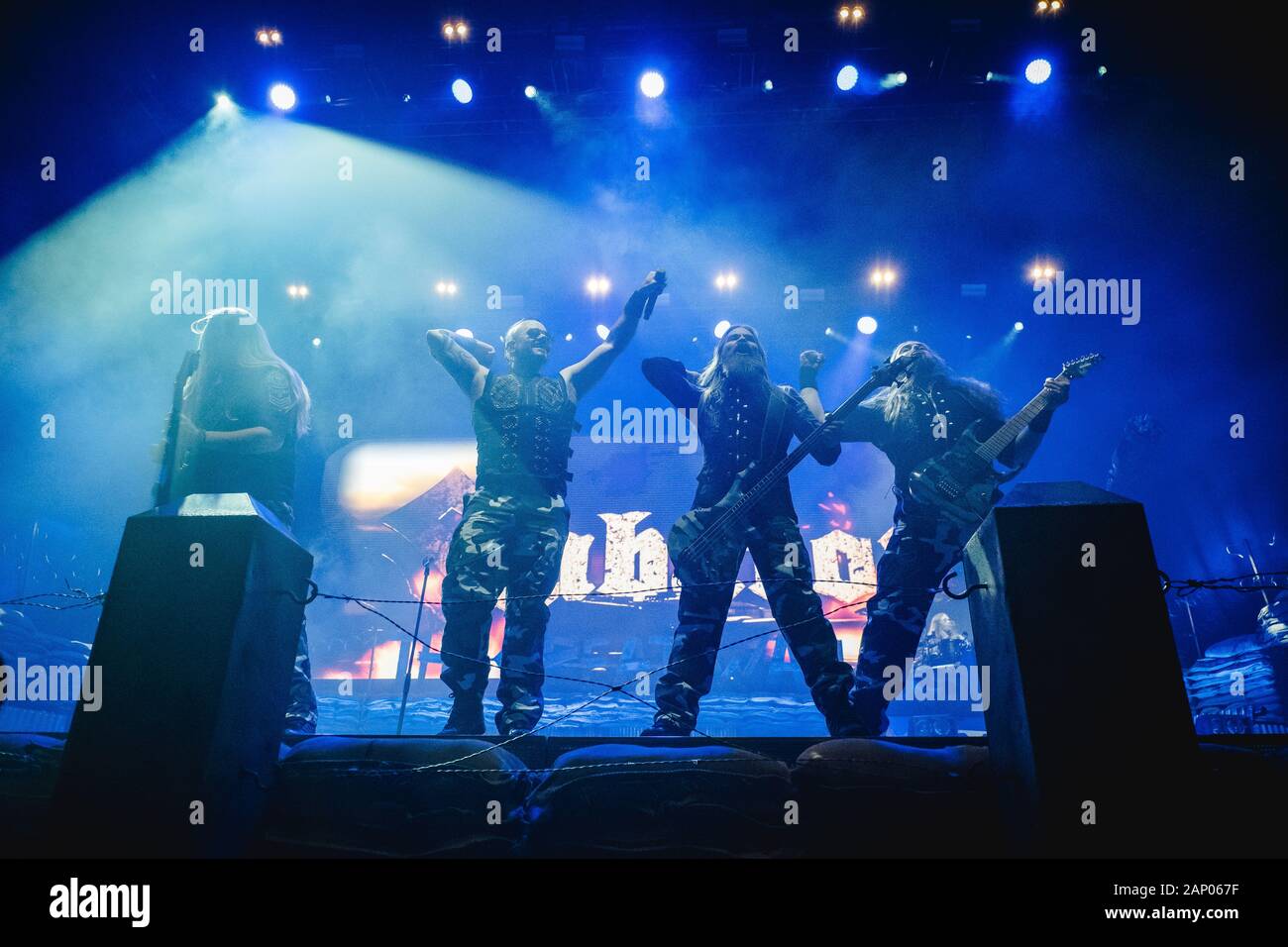 Zurich, Switzerland. 17th, January 2020. The Swedish heavy metal band Sabaton performs a live