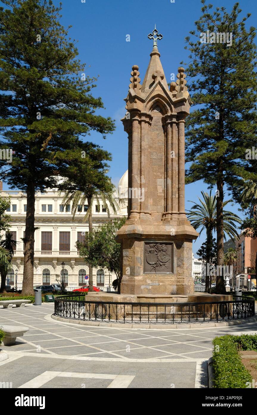 African War Memorial to Spanish Colonialisation in Africa Ceuta Spain Stock Photo