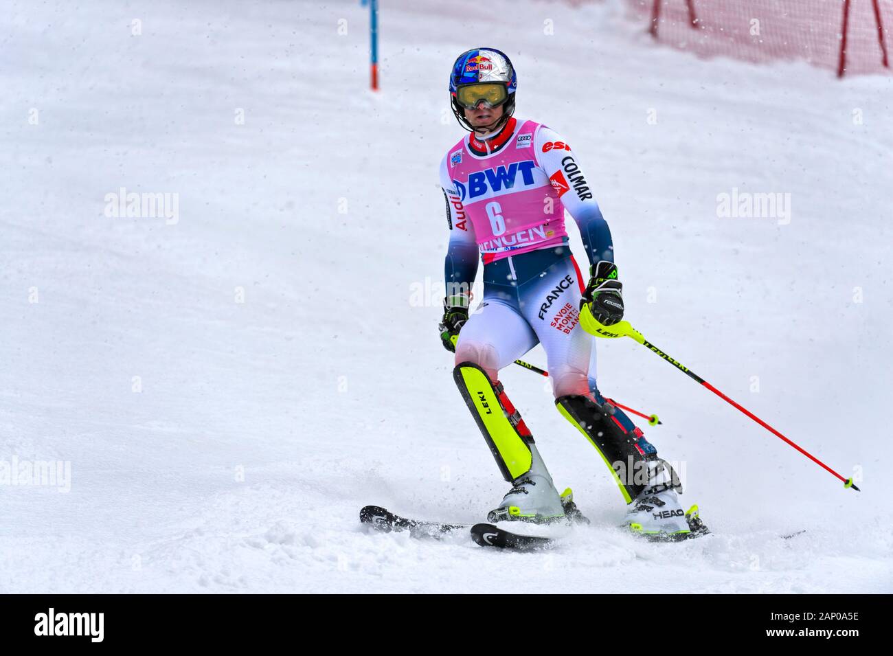 Alexis Pinturault, France, Slalom, Ski World Cup Wengen, Bernese Oberland, Switzerland Stock Photo