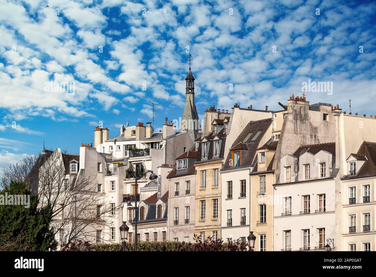 Streets of the Montmartre Quarter in Paris, France with traffic and