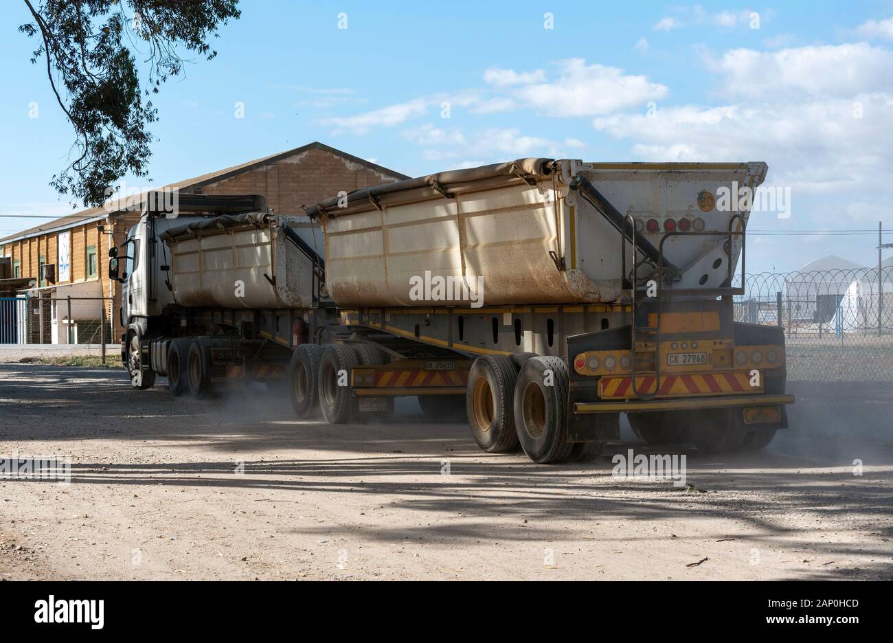 Riebeeck West, Western Cape, South Africa, December 2019. Grain lorry
