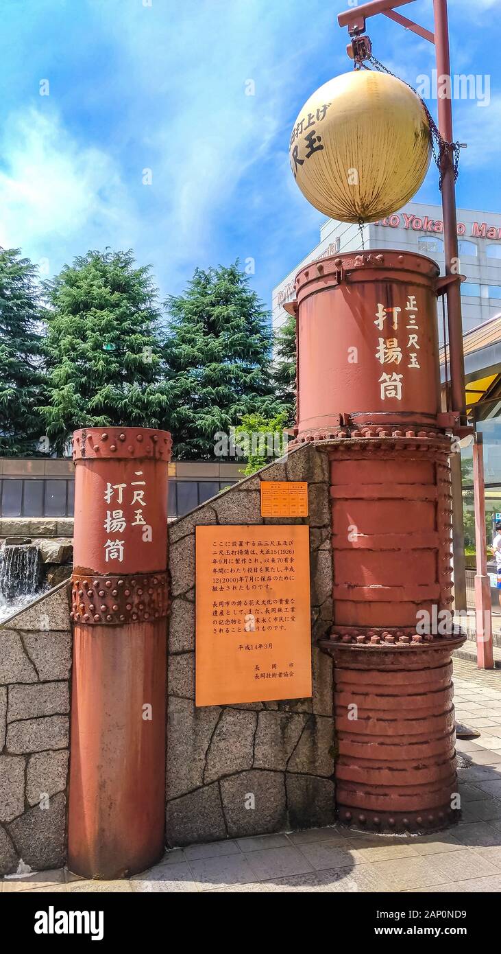 Nagaoka Station, operated by East Japan Railway Company (JR East), a railway station in the city of Nagaoka Stock Photo