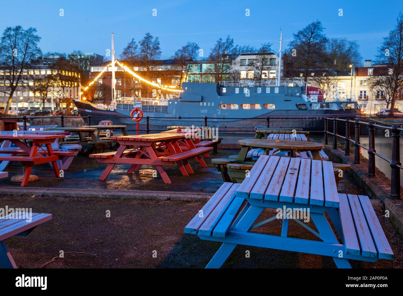 Evening at Bristol Harbour, England. Stock Photo