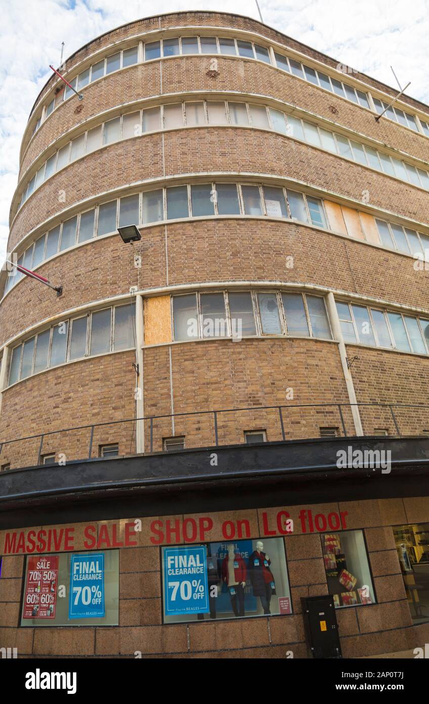 Bournemouth, Dorset, UK. 20th January 2020. Beales Department Store