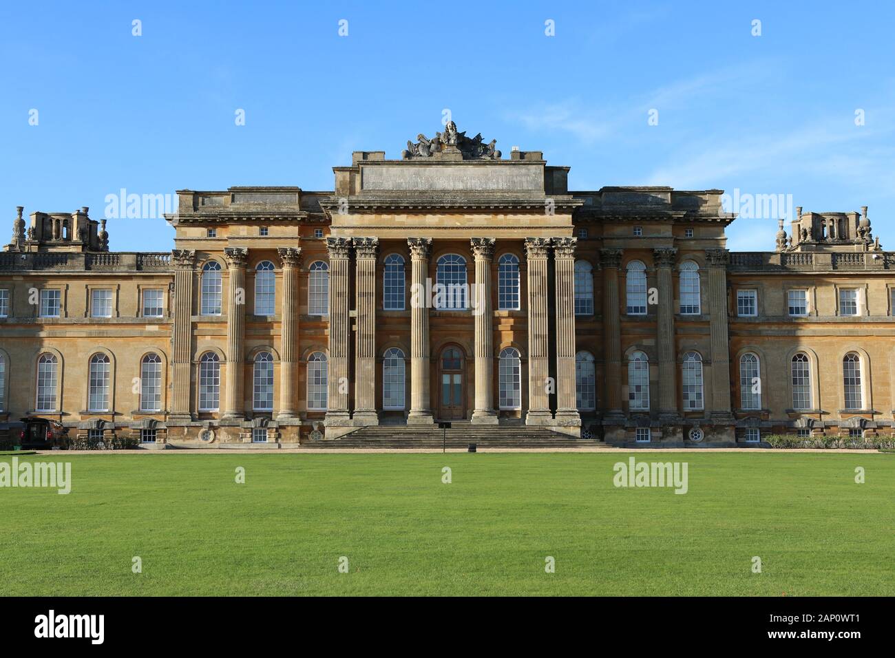 Woodstock and Blenheim Palace in Oxfordshire, England Stock Photo