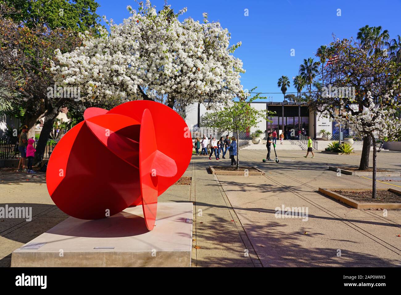 SAN DIEGO, CA -5 JAN 2020- Exterior view of the Timken Museum of Art, a fine art museum located in Balboa Park in San Diego, California. Stock Photo