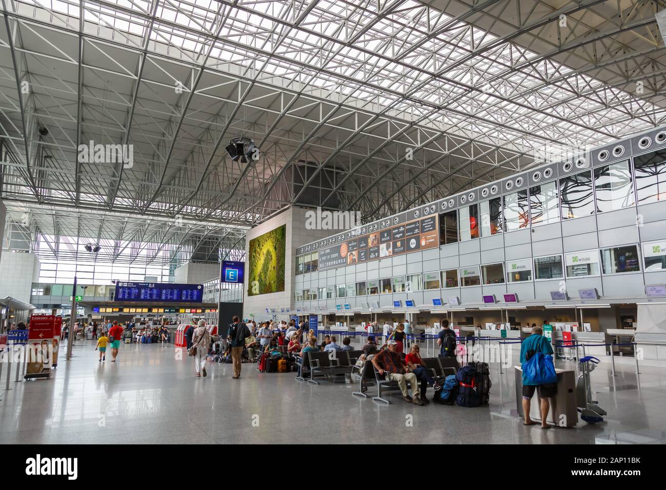 Frankfurt, Germany May 27, 2018 Terminal 2 of Frankfurt airport (FRA) in Germany. usage