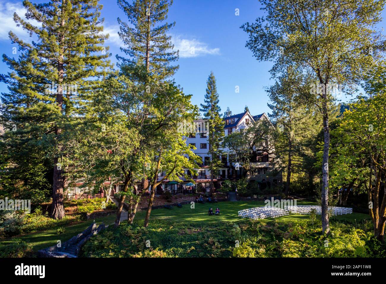 Benbow, California, United States of America - October 10, 2014 : Late afternoon at the Benbow Inn Stock Photo
