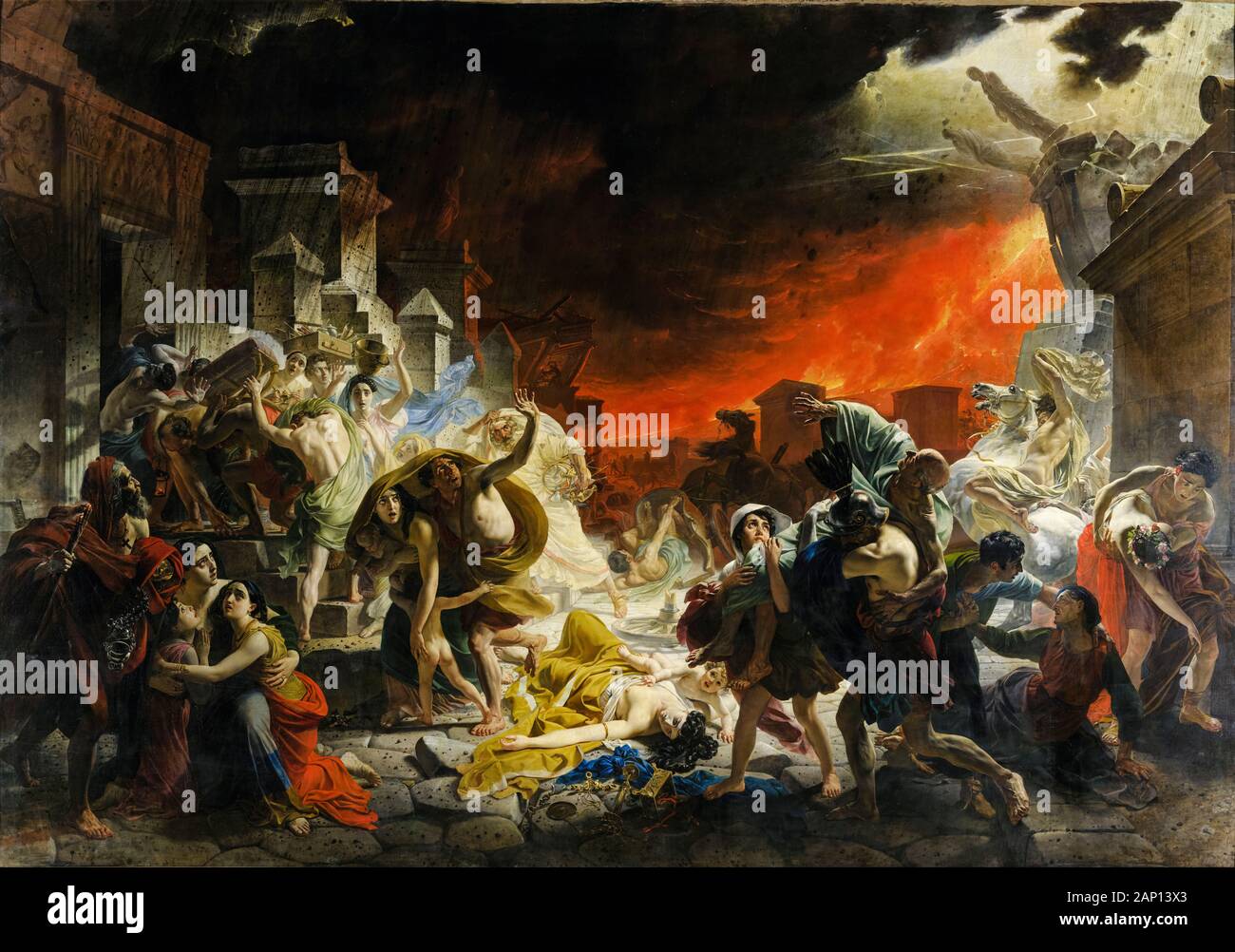 Karl Pavlovich Bryullov, painting, The Last Day of Pompeii, 1830-1833 Stock Photo