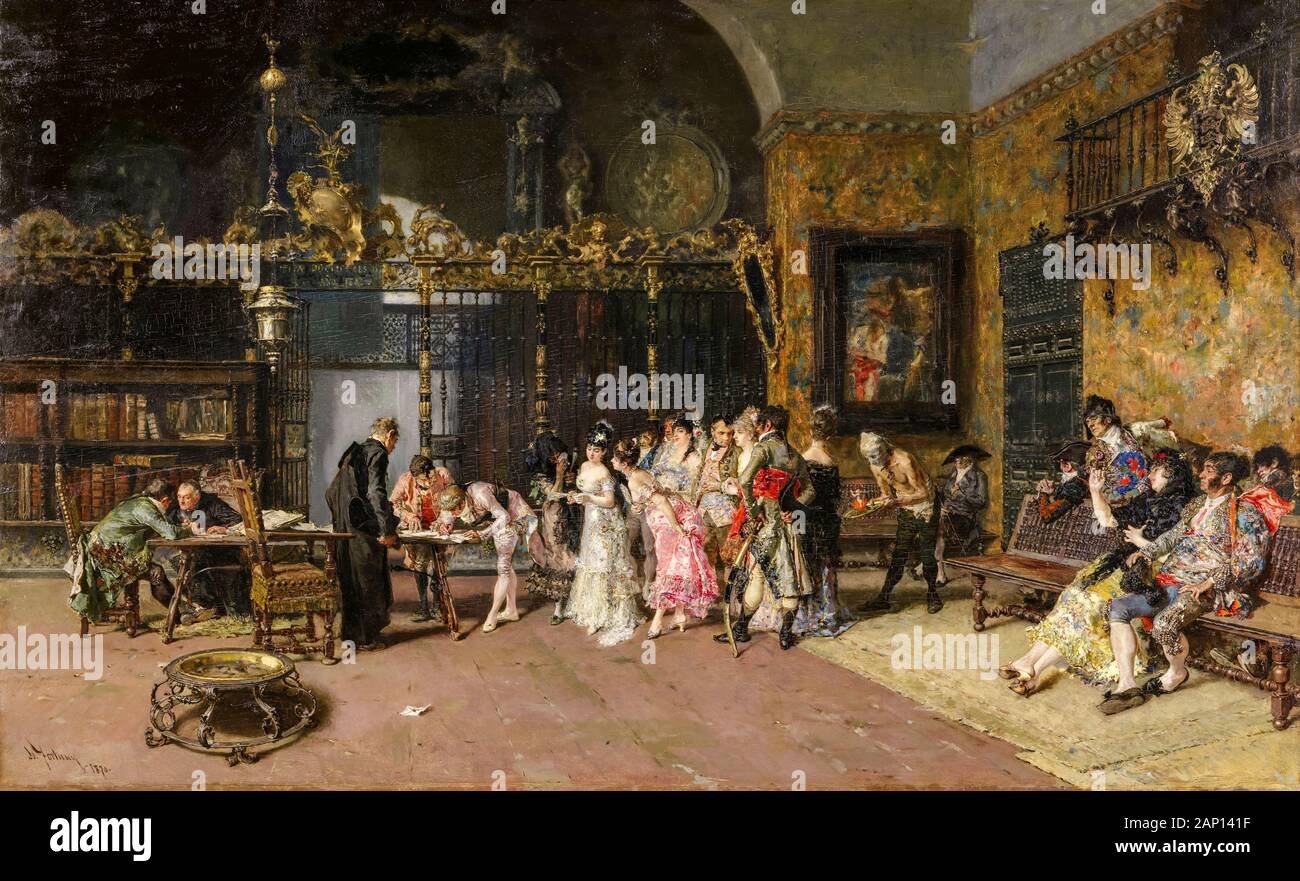 Mariano Fortuny, painting, The Spanish Wedding, 1870 Stock Photo