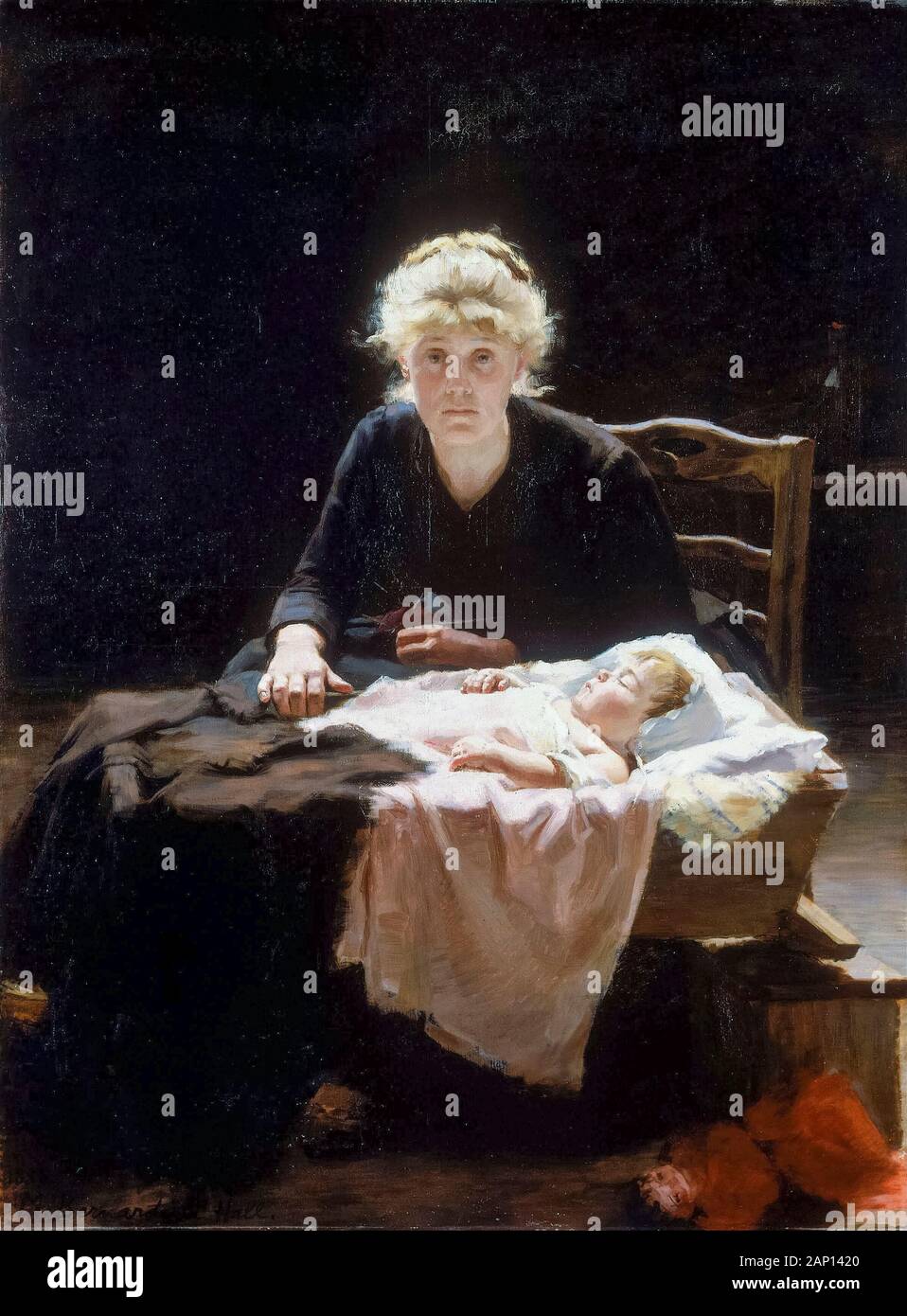 Margaret Bernadine Hall, Fantine, painting, 1886 Stock Photo