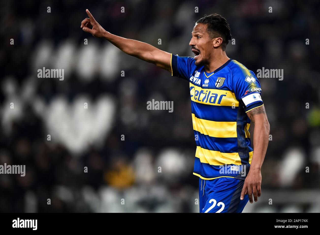 Turin, Italy - 19 January, 2020: Bruno Alves of Parma Calcio gestures during the Serie A football match between Juventus FC and Parma Calcio. Credit: Nicolò Campo/Alamy Live News Stock Photo