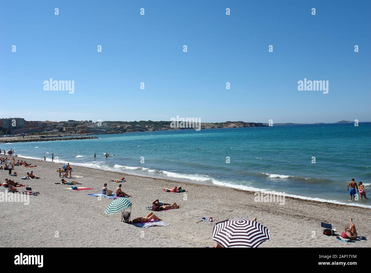 Bonnegrace Beach in summer Six-Fours les Plages Var Provence Stock Photo -  Alamy