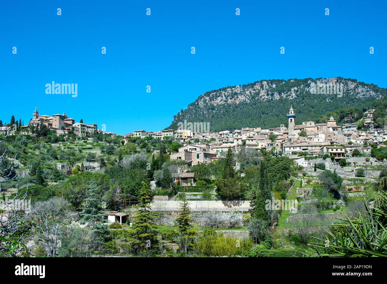 View of Valldemosa, Mallorca, Balearics, Spain Stock Photo