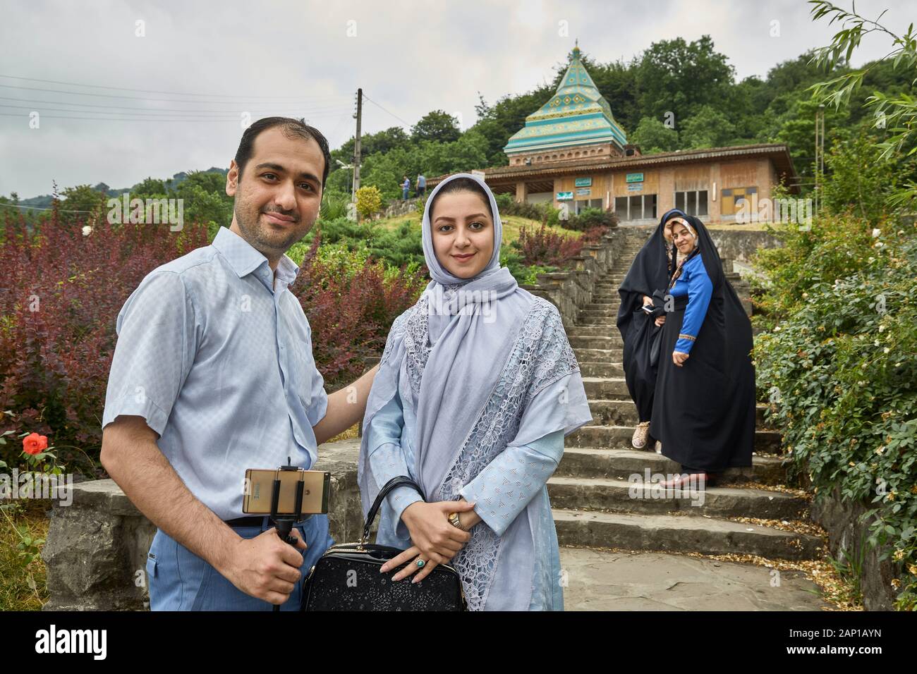 The mausoleum of Sheikh Sayed Gilani in the city of Lahijan in Iran on