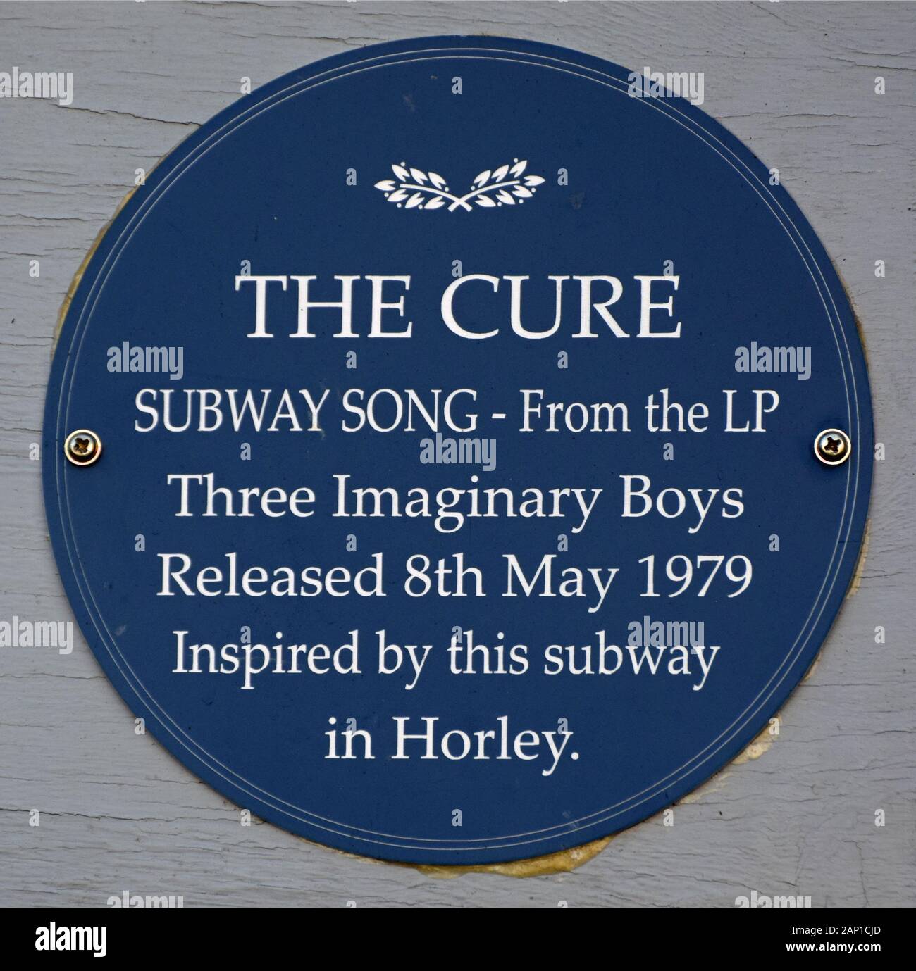 Plaque For The Cure Subway Song Stock Photo Alamy https www alamy com plaque for the cure subway song image340551301 html