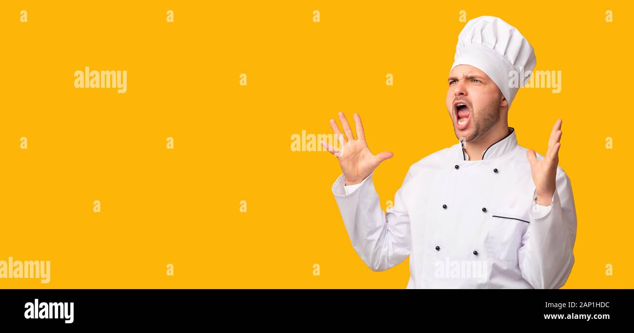 Chef cook screaming hi-res stock photography and images - Alamy