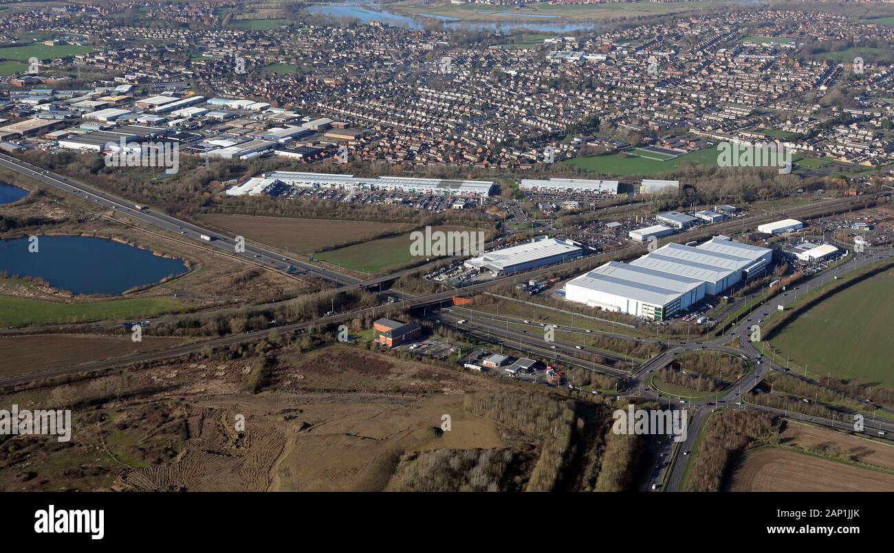 aerial view of the Elstow area just south of Bedford town centre Stock
