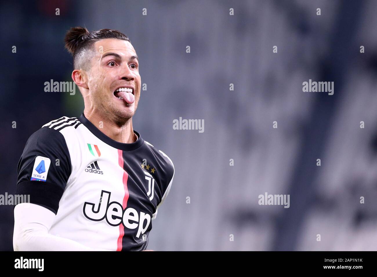 Torino Italy 19th January 2020 Italian Serie A Juventus Fc Vs Parma Calcio Cristiano Ronaldo Of Juventus Fc Celebrate After Scoring A Goal Stock Photo Alamy