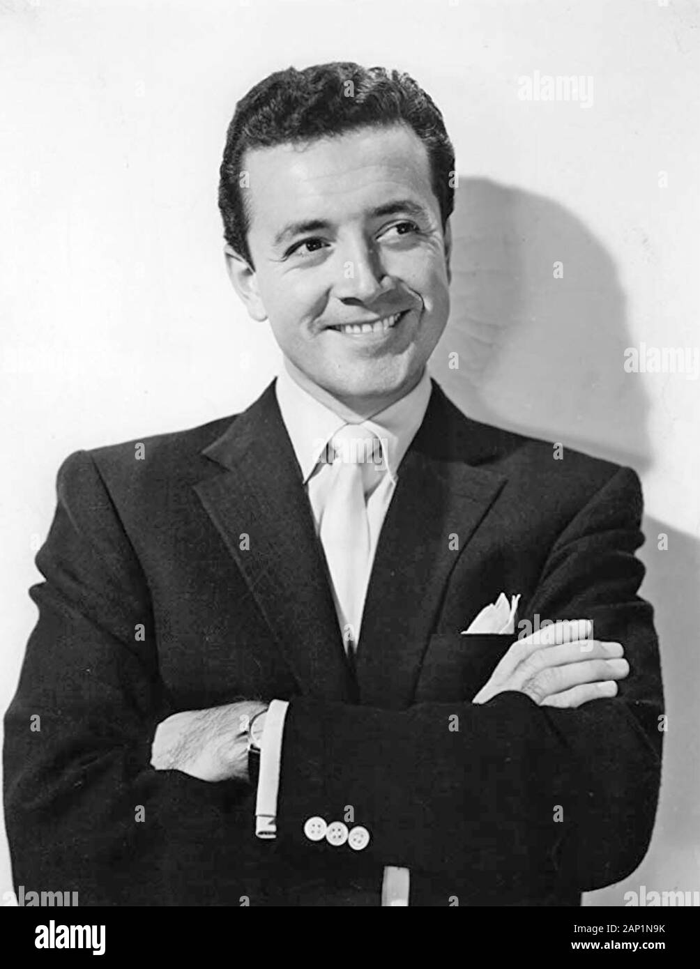 VIC DAMONE (1928-2018) Promotional photo of American singer and film actor about 1958 Stock Photo