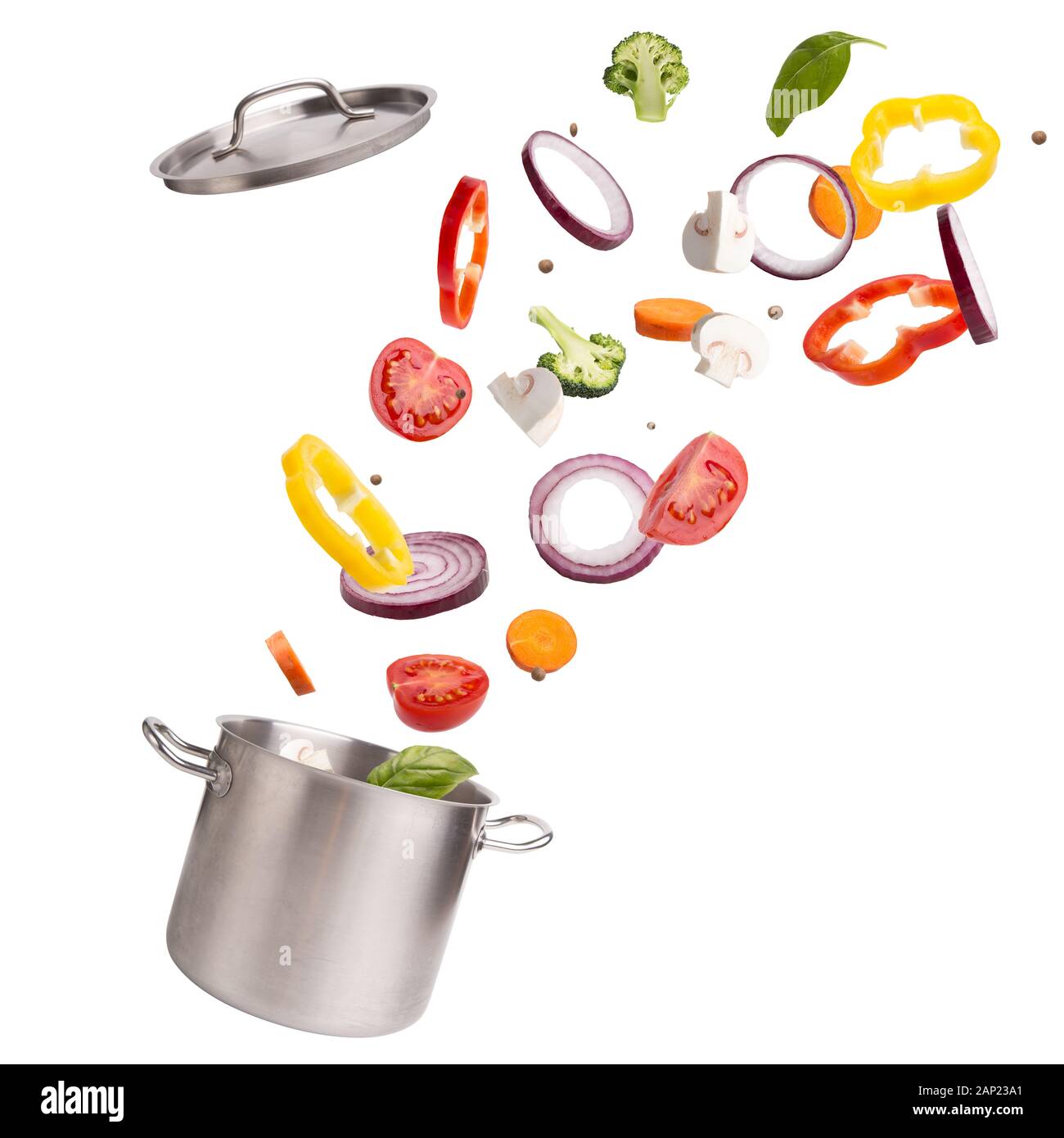 Flying food pan Cut Out Stock Images & Pictures - Alamy