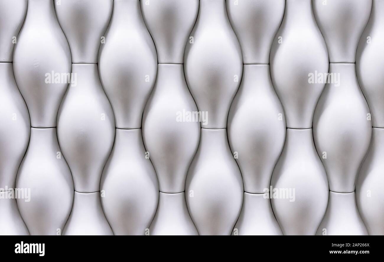 White wall panel with 3D effect. Volumetric white texture Stock Photo ...