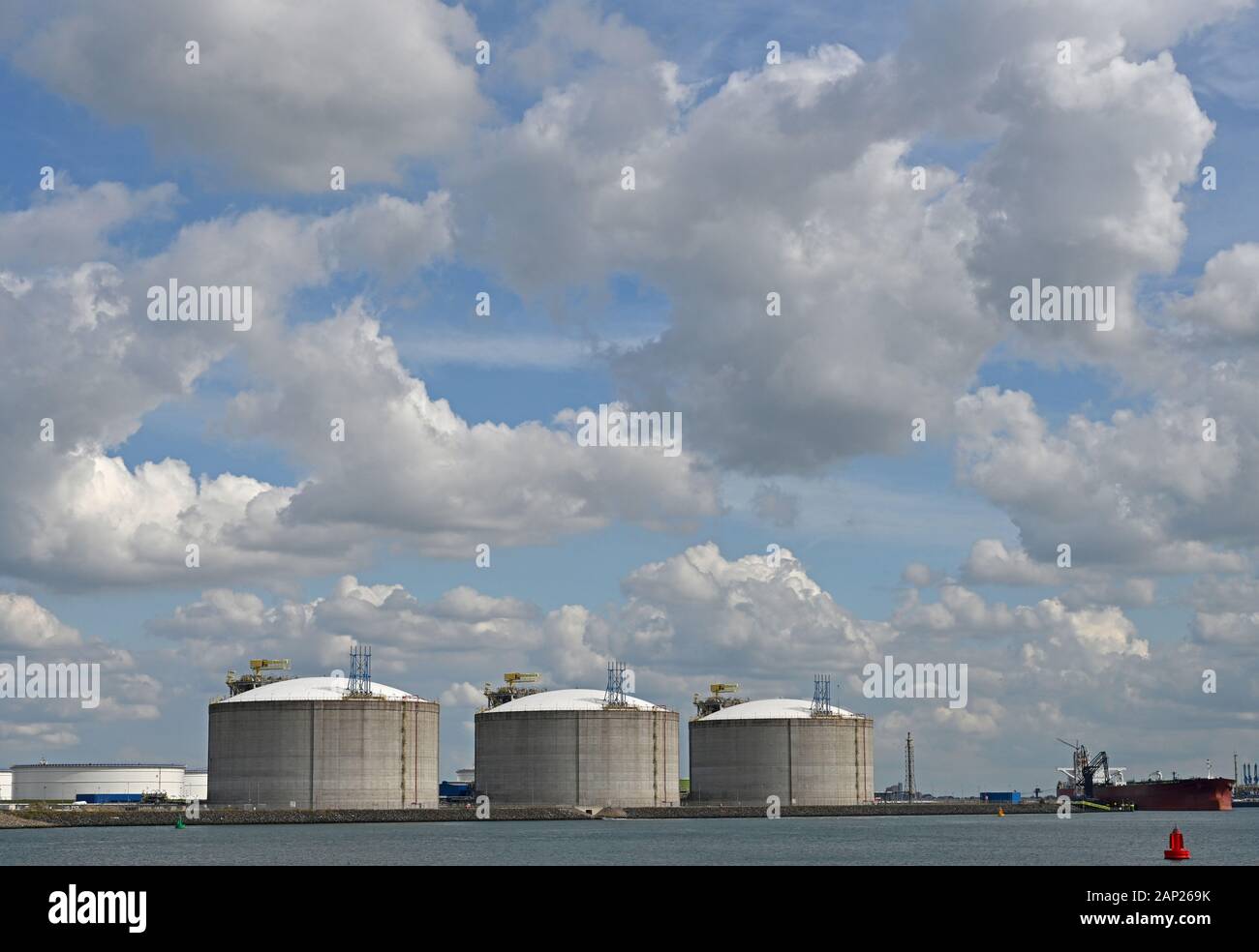 Liquefied Natural Gas (LNG) storage terminal in the port of Rotterdam