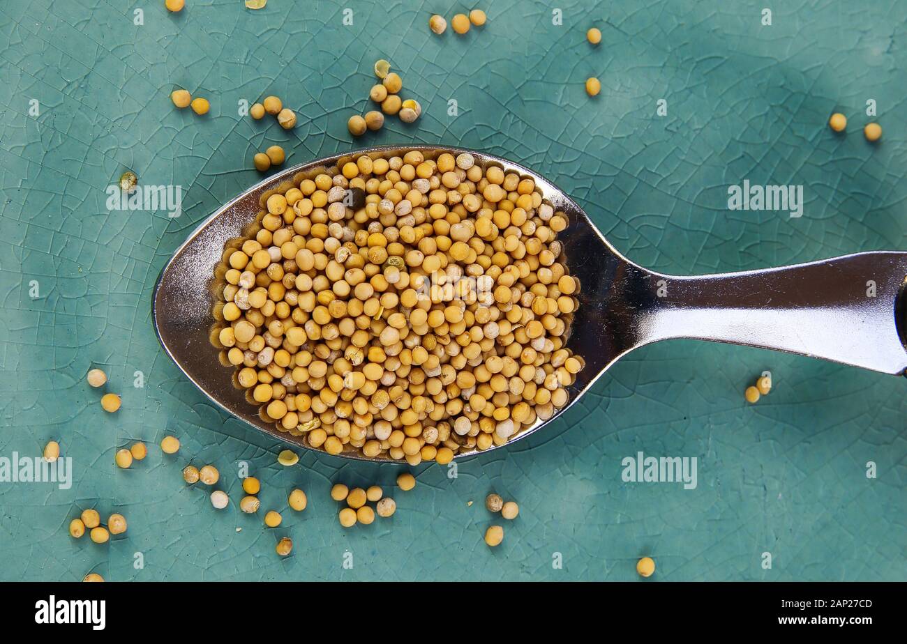 Wholegrain mustard on spoon hires stock photography and images Alamy