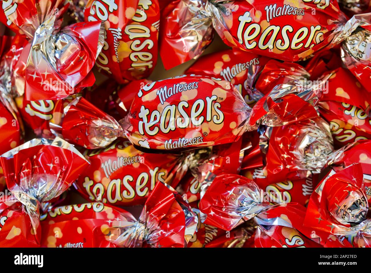 Maltesers Teasers Individually wrapped chocolates Stock Photo