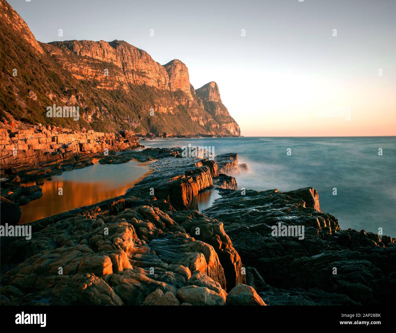 Stunning landscape on the cape peninsula, Southafrica Stock Photo