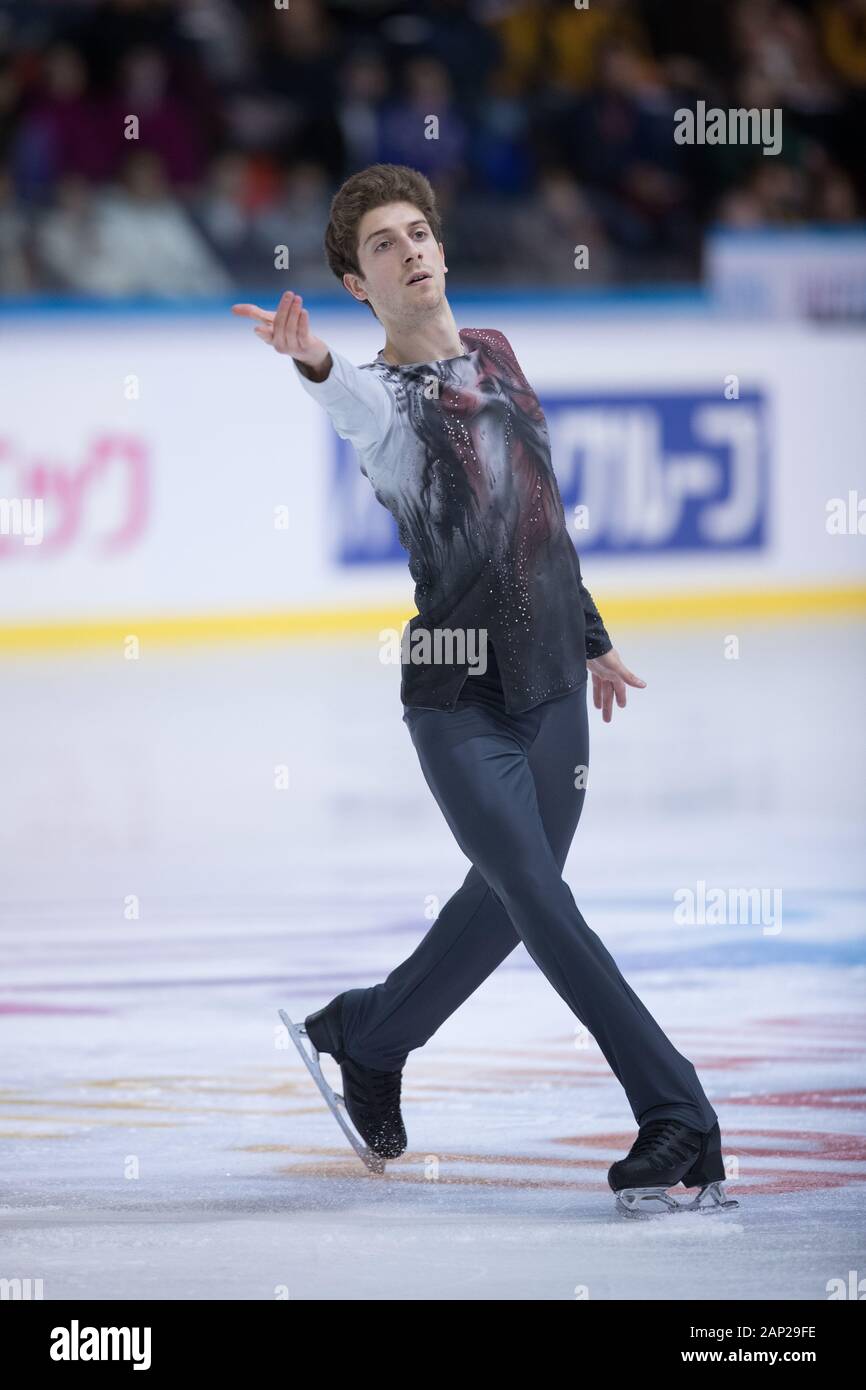 Morisi Kvitelashvili from Georgia competes in the men free skating