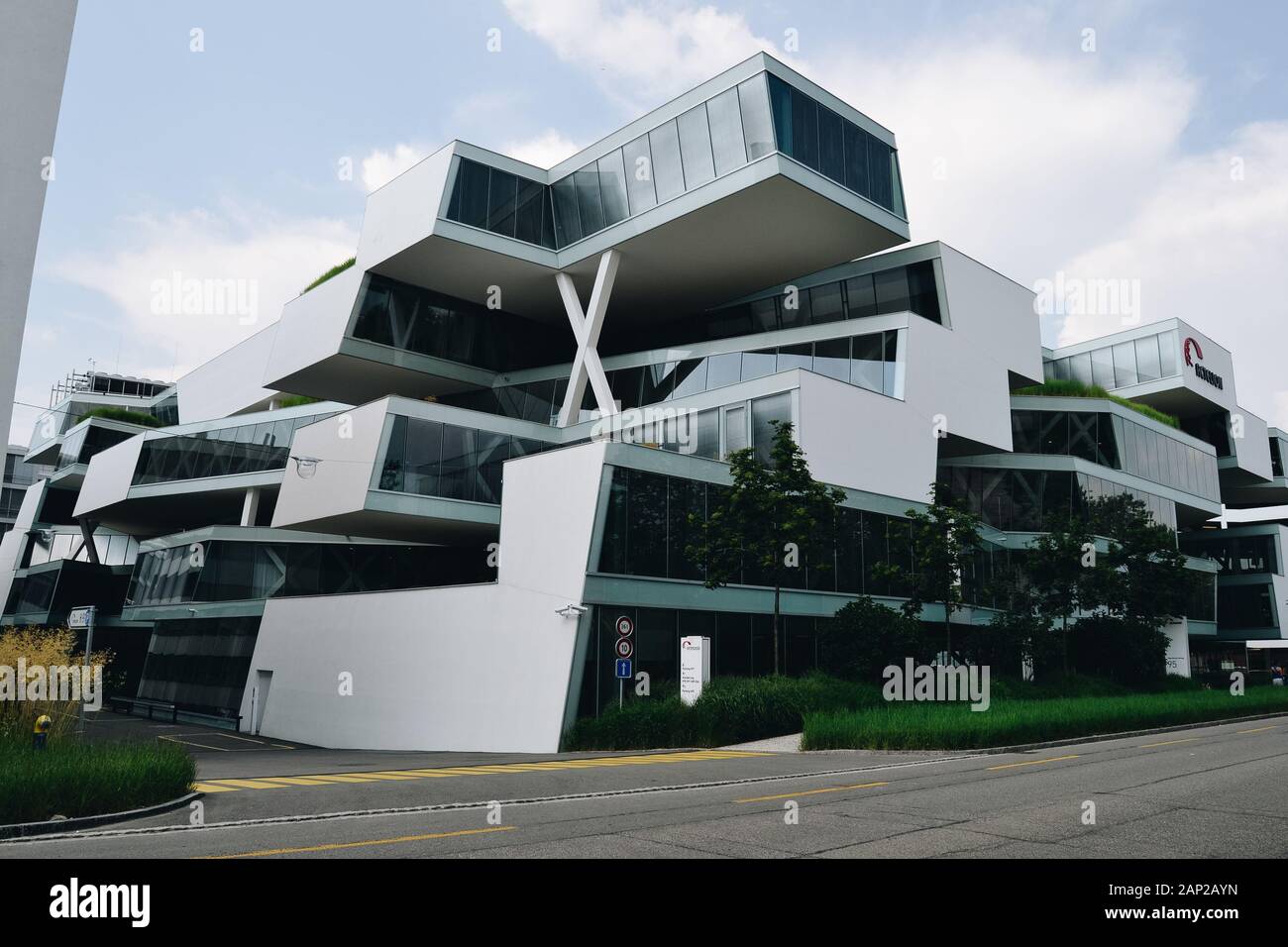 Actelion Business Center designed by Herzog & de Meuron Stock Photo
