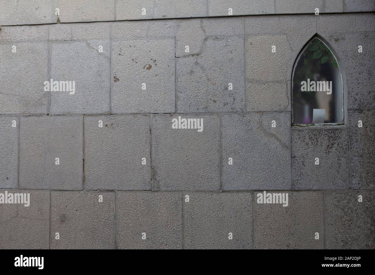 Old brick wall with window Stock Photo - Alamy