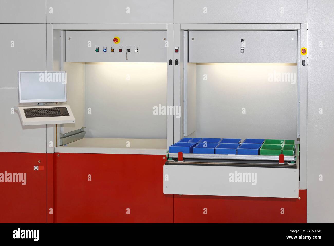 Automated storage and retrieval system in warehouse Stock Photo Alamy