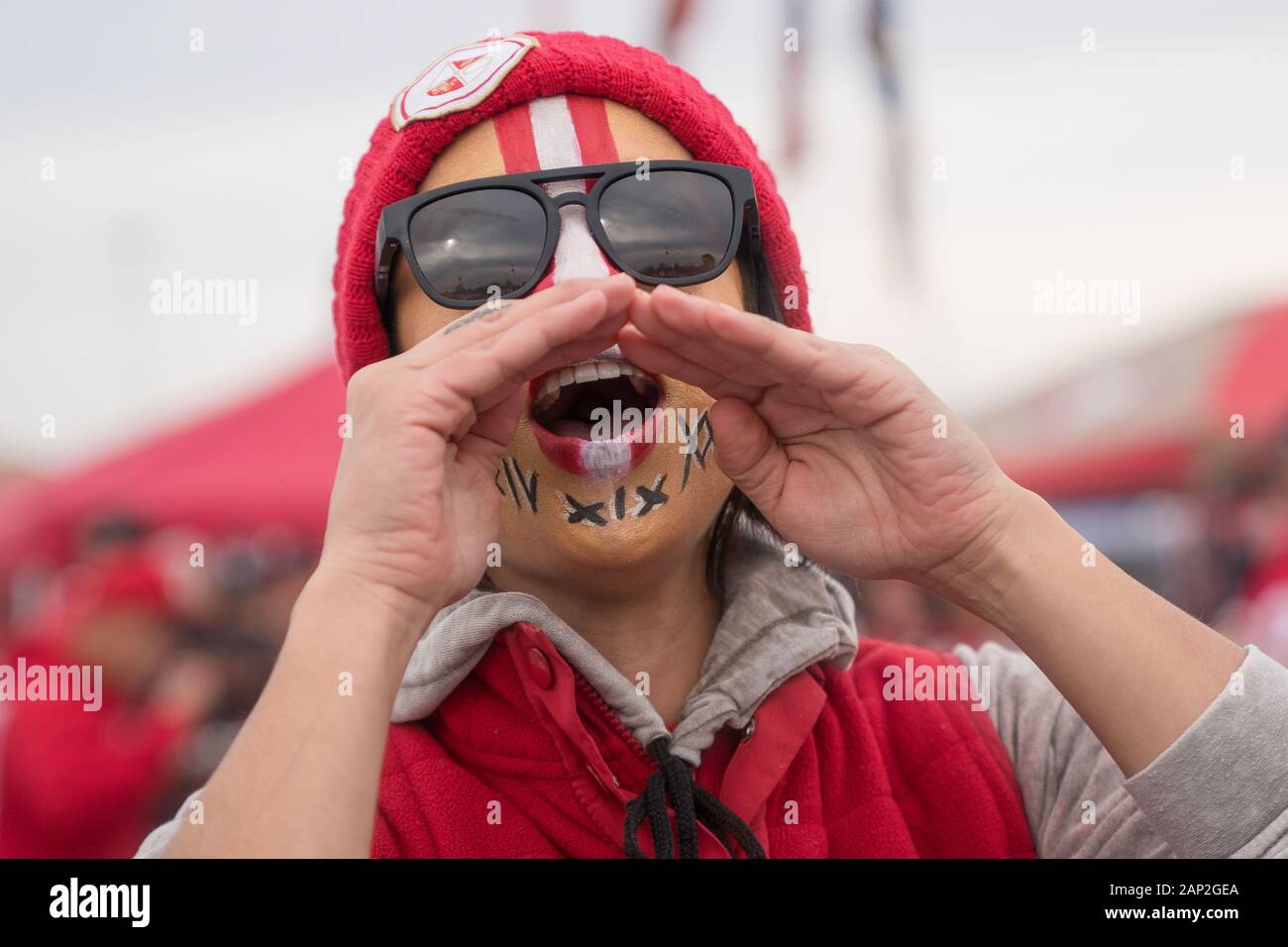 San Francisco 49ers fans tailgate before the NFC Championship game