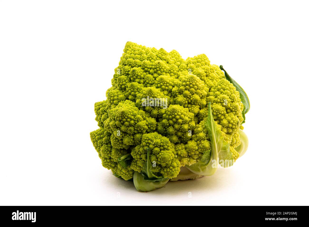 Romanesco cauliflower is an edible flower originated in Italy Stock