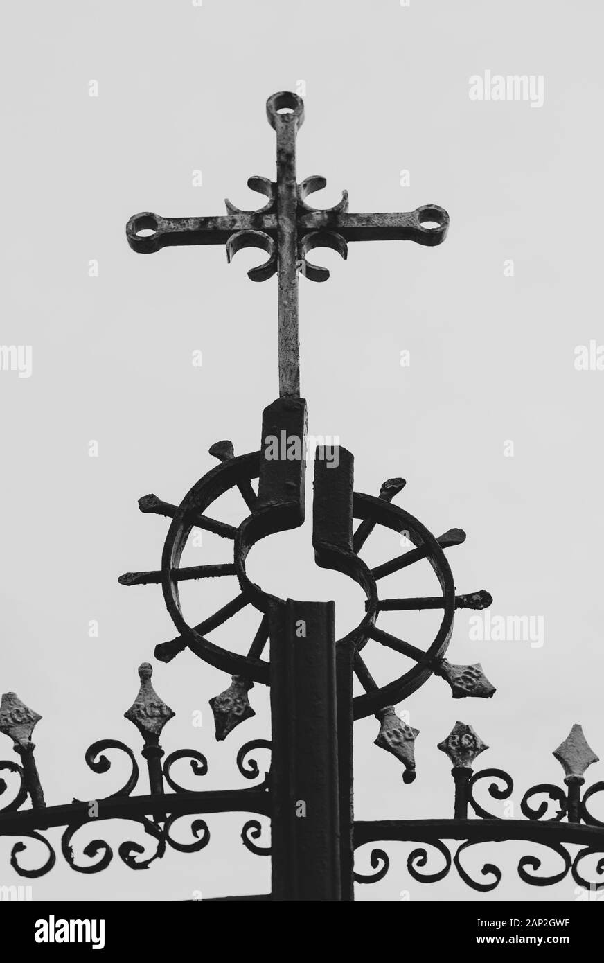 Detail of the metallic fence Stock Photo - Alamy
