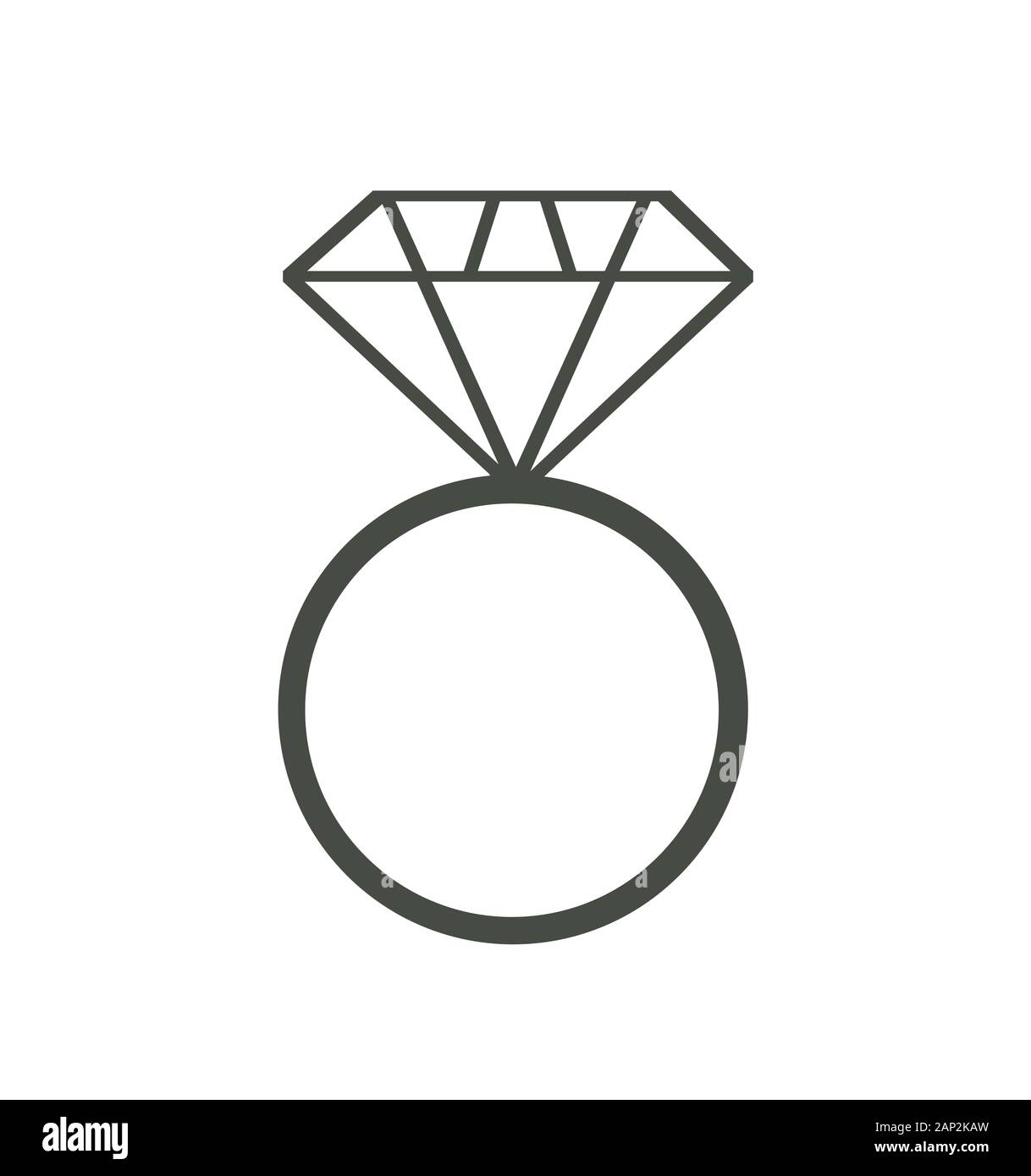 Diamond engagement ring vector illustration Stock Vector Image & Art