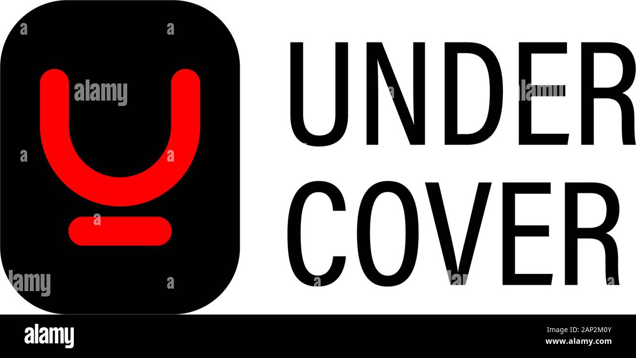 a logo design about undercover idea. Undercover text illustration Stock Vector