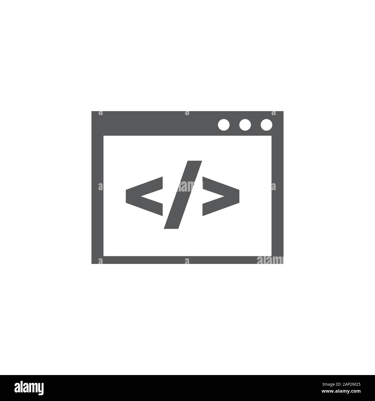 Programming icon on white background Stock Vector Image & Art - Alamy