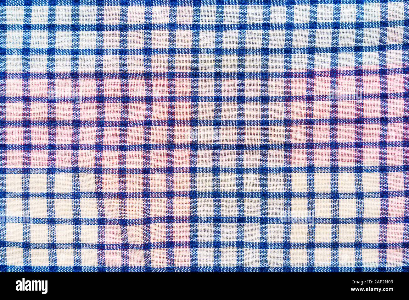 Plaid material texture. Clothes background Stock Photo