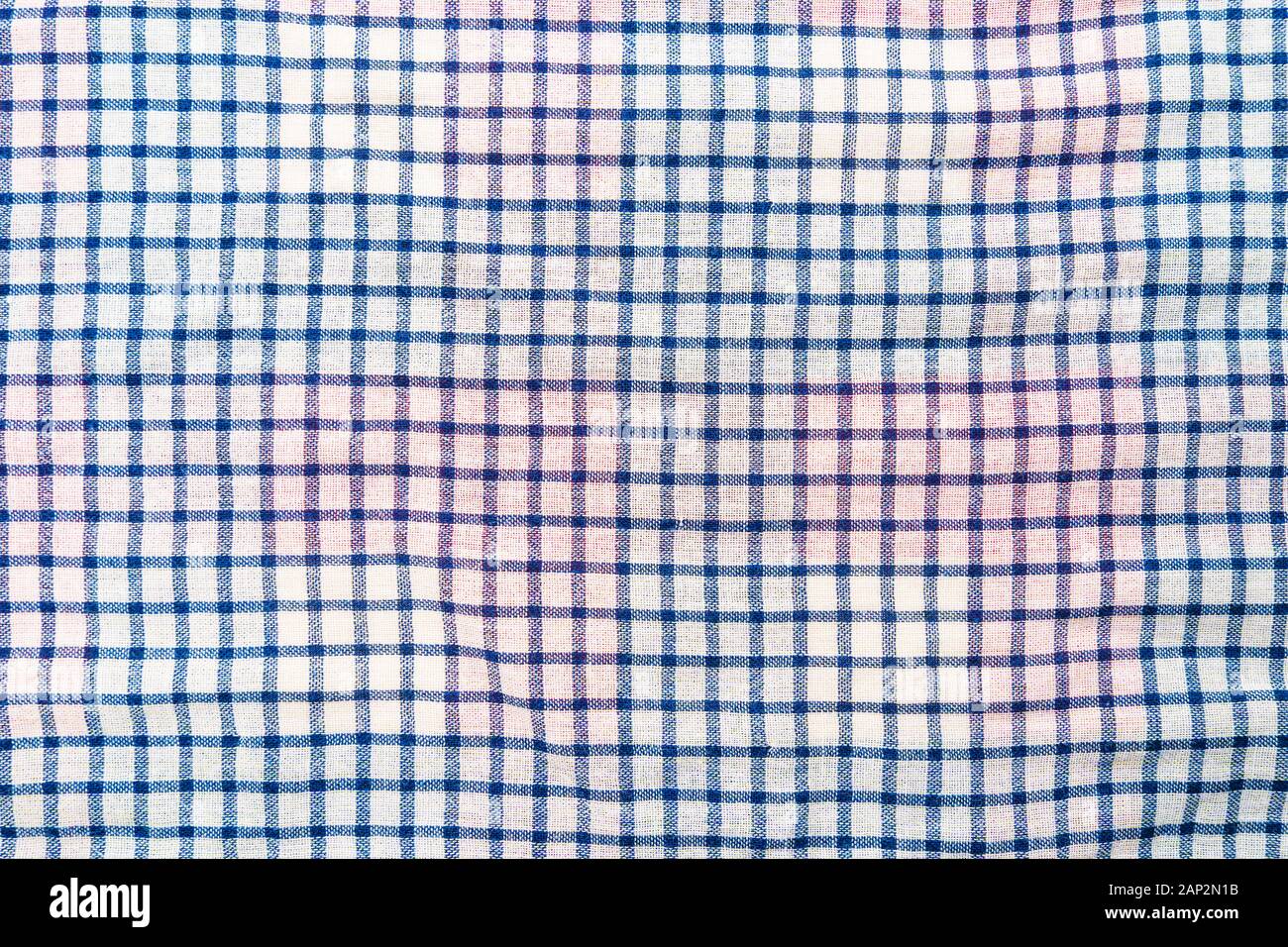 Plaid material texture. Clothes background Stock Photo