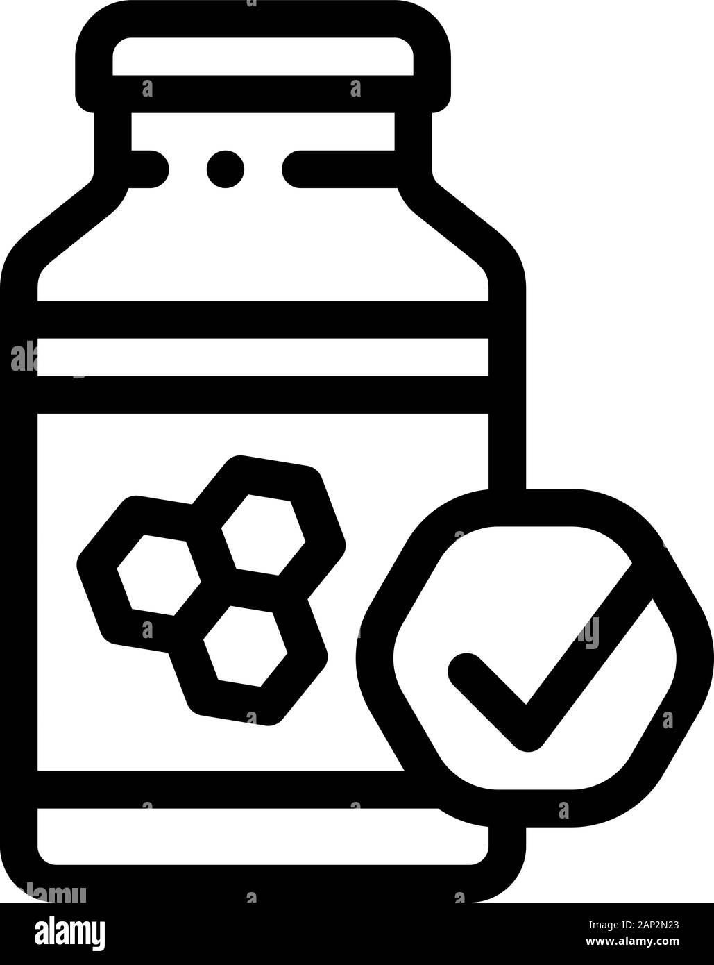 Honey Bottle Icon Vector Outline Illustration Stock Vector Image & Art