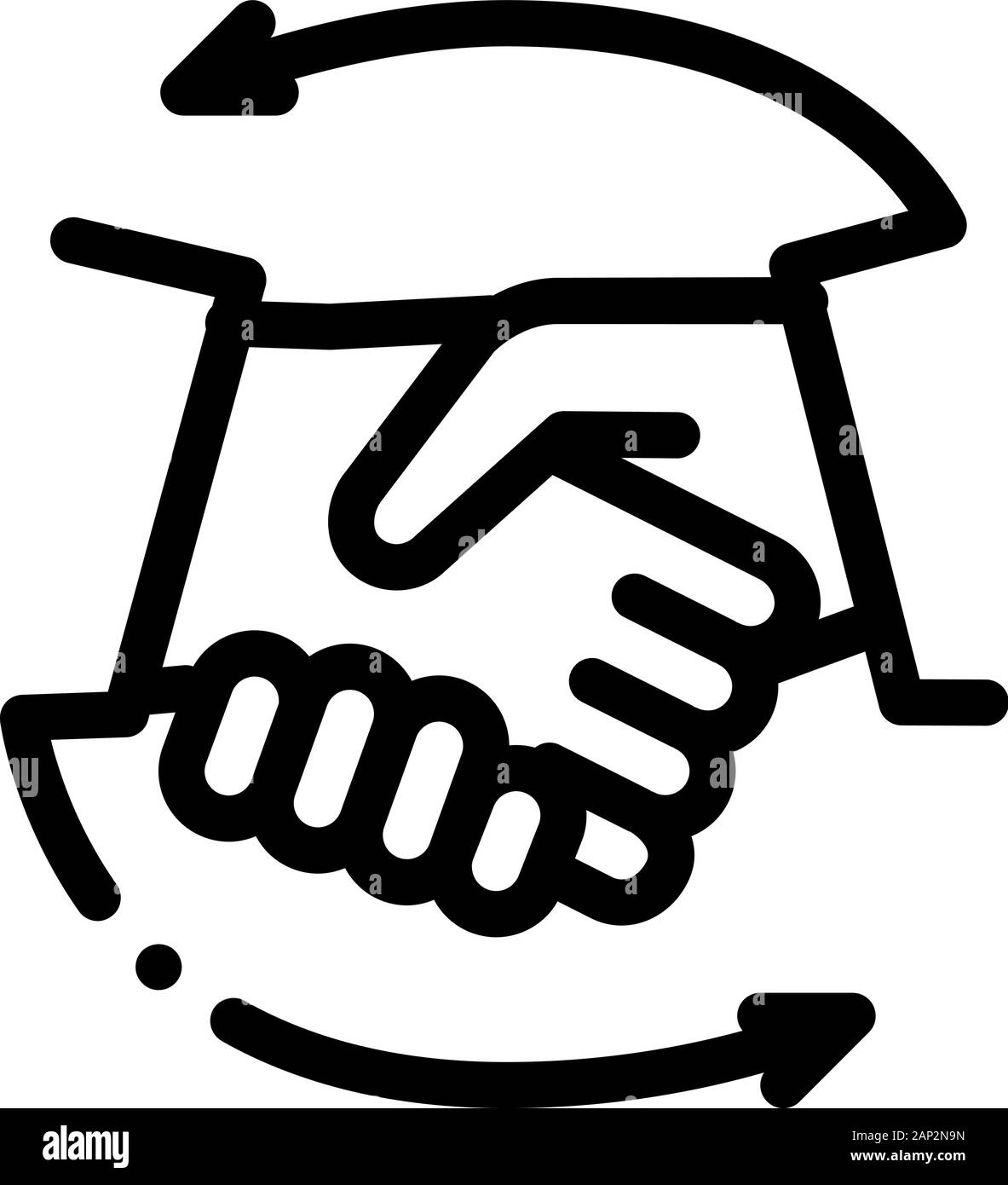 Handshake Icon Vector Outline Illustration Stock Vector Image & Art - Alamy