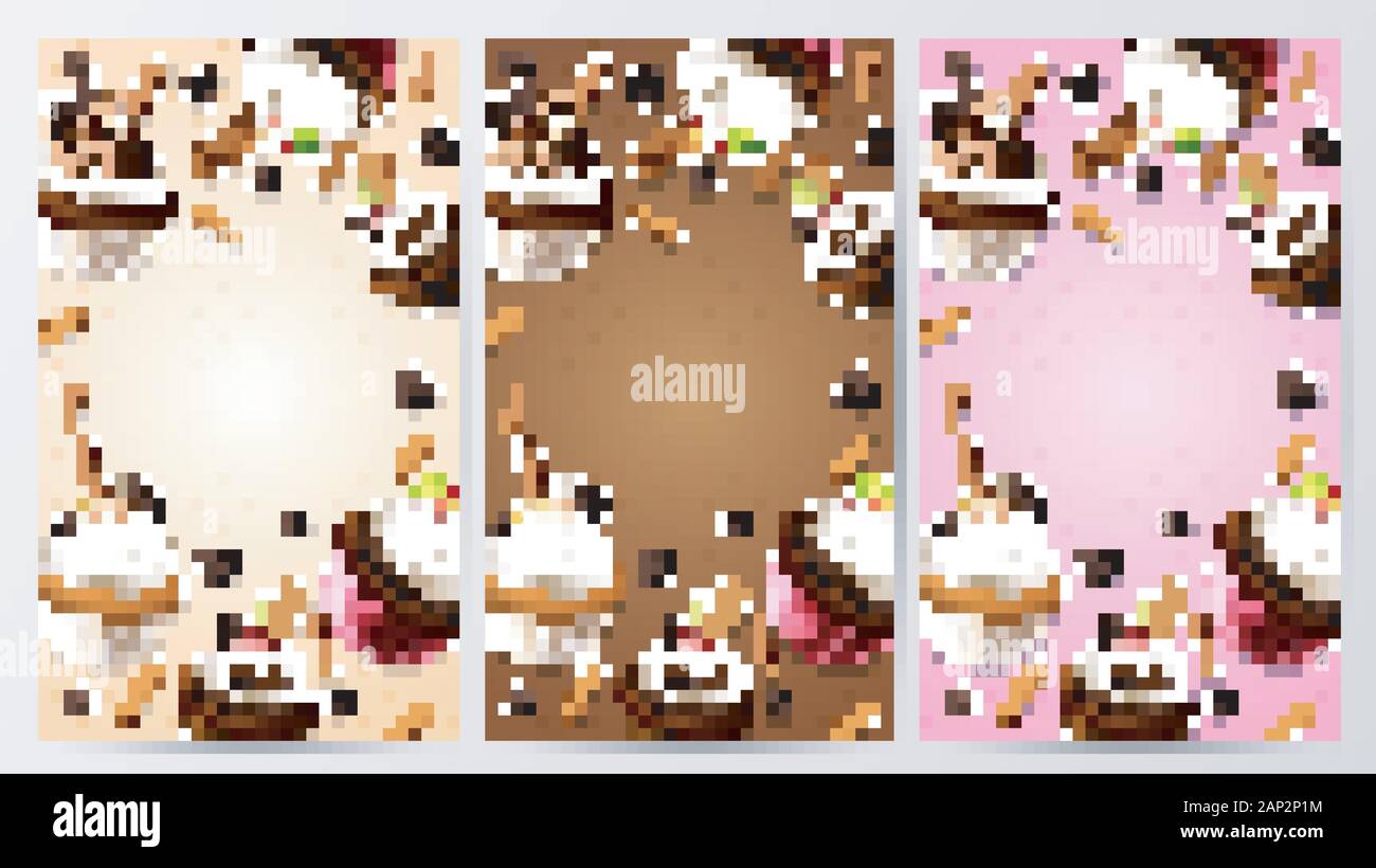 Cupcake Vertical Banner Stock Vector Art Illustration Vector