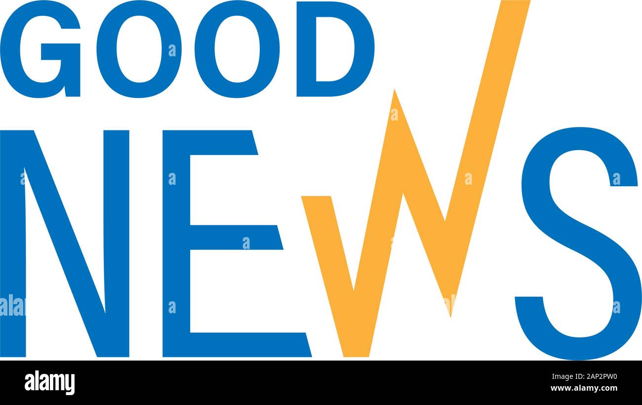 Good news colorful text. Vector illustration, a design about good news